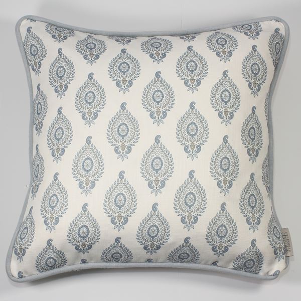 Naya Motif Cushion - Blue Taupe